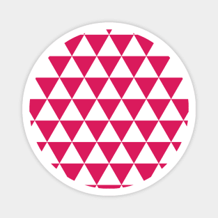 Pink and White Triangle Seamless Pattern 002#001 Magnet